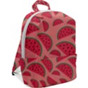 Watermelon Red Food Fruit Healthy Summer Fresh Zip Up Backpack View2