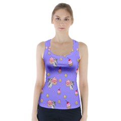 Art Pattern Design Seamless Scrapbooking Racer Back Sports Top by pakminggu