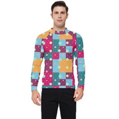 Background Pattern Texture Design Dots Wallpaper Men s Long Sleeve Rash Guard by pakminggu