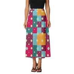 Background Pattern Texture Design Dots Wallpaper Classic Midi Chiffon Skirt