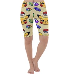 Pikachu Cropped Leggings  by artworkshop