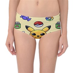 Pikachu Mid-waist Bikini Bottoms by artworkshop