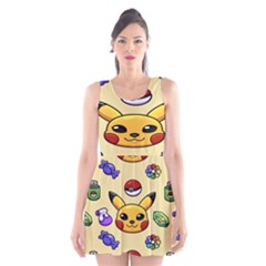 Pikachu Scoop Neck Skater Dress by artworkshop