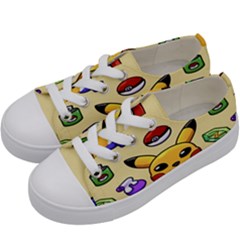 Pikachu Kids  Low Top Canvas Sneakers by artworkshop