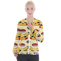 Pikachu Casual Zip Up Jacket by artworkshop