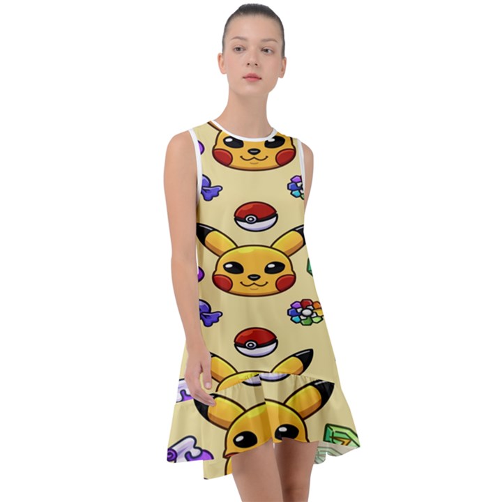 Pikachu Frill Swing Dress