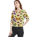 Pikachu Quarter Sleeve Blouse View1