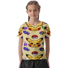 Pikachu Kids  Frill Chiffon Blouse