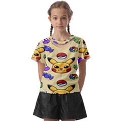 Pikachu Kids  Front Cut Tee by artworkshop