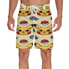 Pikachu Men s Beach Shorts by artworkshop