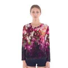 Pink Flower Women s Long Sleeve Tee