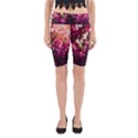 Pink Flower Yoga Cropped Leggings View1