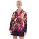 Pink Flower Women s Long Sleeve Casual Dress View1