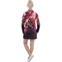 Pink Flower Women s Long Sleeve Casual Dress View2