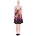 Pink Flower Spaghetti Strap Velvet Dress View2