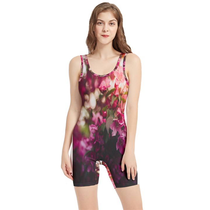 Pink Flower Women s Wrestling Singlet