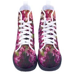 Pink Flower Men s High-top Canvas Sneakers