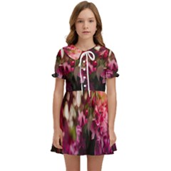 Pink Flower Kids  Sweet Collar Dress by artworkshop