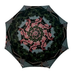 Pink Peony  Flower Golf Umbrellas by artworkshop