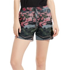 Pink Peony  Flower Women s Runner Shorts by artworkshop