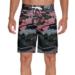 Pink Peony  Flower Men s Beach Shorts by artworkshop