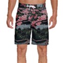 Pink Peony  Flower Men s Beach Shorts View1