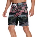 Pink Peony  Flower Men s Beach Shorts View2