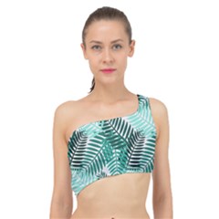 Background Pattern Texture Leaves Design Wallpaper Spliced Up Bikini Top  by pakminggu