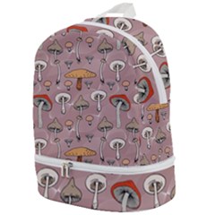 Mushrooms Autumn Fall Pattern Seamless Decorative Zip Bottom Backpack by pakminggu