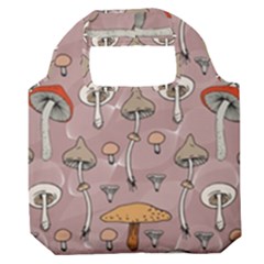 Mushrooms Autumn Fall Pattern Seamless Decorative Premium Foldable Grocery Recycle Bag by pakminggu