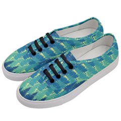 Christmas Trees Pattern Digital Paper Seamless Women s Classic Low Top Sneakers