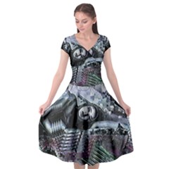 Cyberpunk Drama Cap Sleeve Wrap Front Dress by MRNStudios