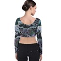 Cyberpunk Drama Velvet Long Sleeve Crop Top View2