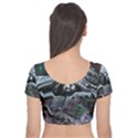 Cyberpunk Drama Velvet Short Sleeve Crop Top  View2