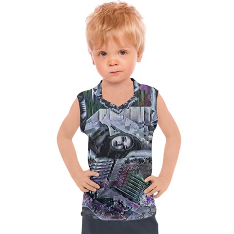 Cyberpunk Drama Kids  Sport Tank Top by MRNStudios