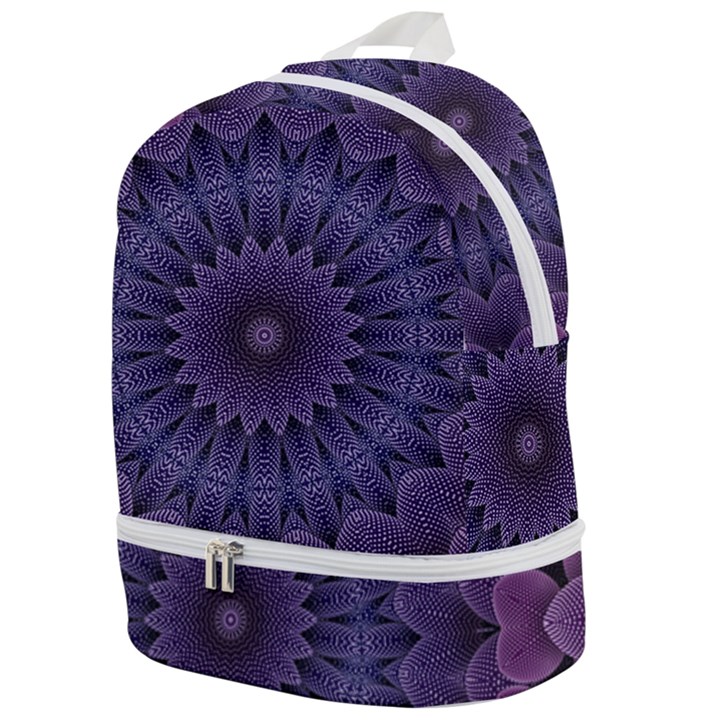 Shape Geometric Symmetrical Symmetry Wallpaper Zip Bottom Backpack