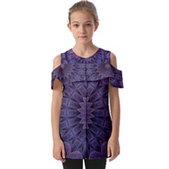 Shape Geometric Symmetrical Symmetry Wallpaper Fold Over Open Sleeve Top by Bangk1t