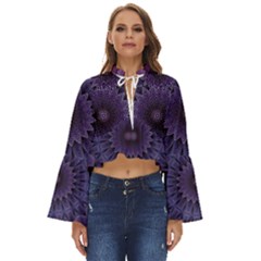 Shape Geometric Symmetrical Symmetry Wallpaper Boho Long Bell Sleeve Top