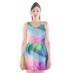 Heart Design Scoop Neck Skater Dress by Trending