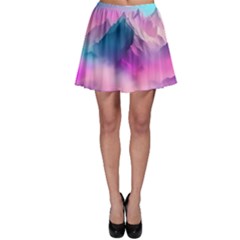 Landscape Mountain Colorful Nature Skater Skirt by Ravend