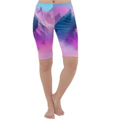 Landscape Mountain Colorful Nature Cropped Leggings 