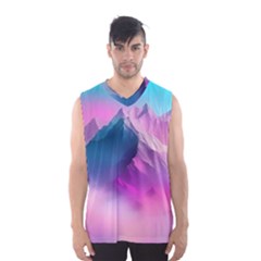 Landscape Mountain Colorful Nature Men s Basketball Tank Top