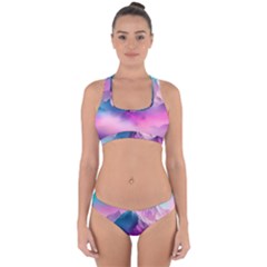 Landscape Mountain Colorful Nature Cross Back Hipster Bikini Set by Ravend