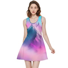 Landscape Mountain Colorful Nature Inside Out Reversible Sleeveless Dress by Ravend