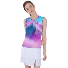 Landscape Mountain Colorful Nature Women s Sleeveless Sports Top by Ravend