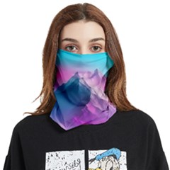 Landscape Mountain Colorful Nature Face Covering Bandana (two Sides) by Ravend