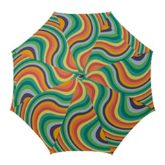 Swirl Twirl Rainbow Retro Golf Umbrellas