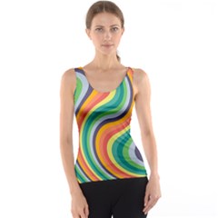 Swirl Twirl Rainbow Retro Women s Basic Tank Top by Ravend