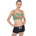 Swirl Twirl Rainbow Retro V-Back Sports Bra View1