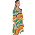 Swirl Twirl Rainbow Retro Velour Kimono Dress View3